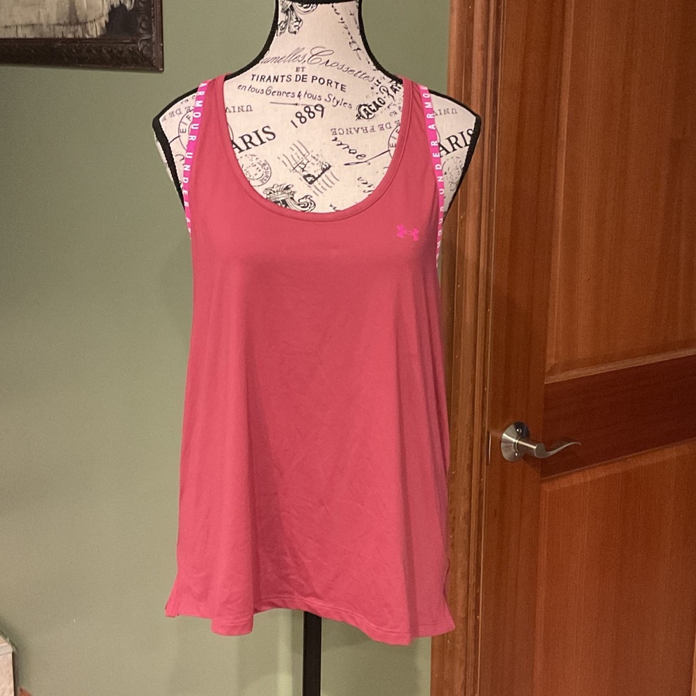Under Armour Vibrant Pink Tank Top, Size XL